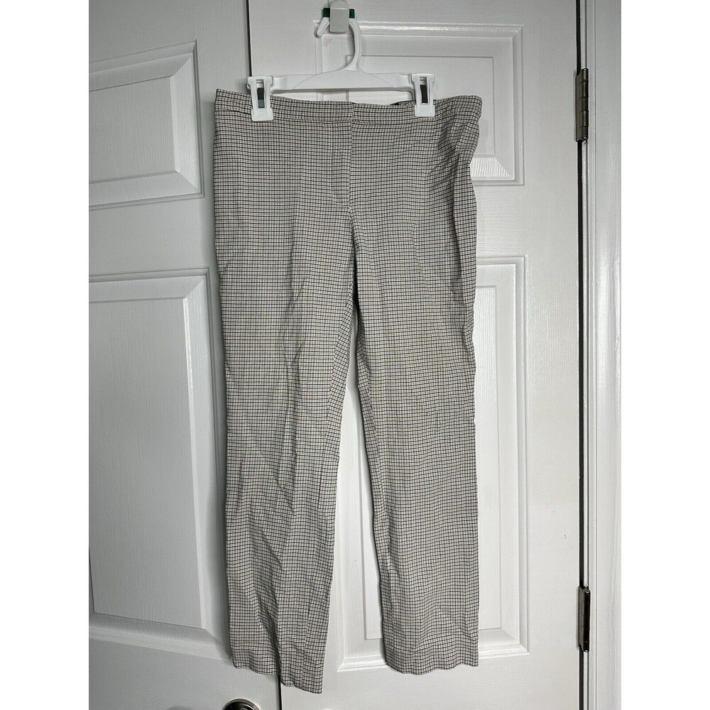 Theory Checkered Slim Cropped Skinny Trousers Size 2